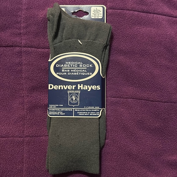 NWT Denver Hayes Medical Diabetic Socks L - Picture 1 of 4